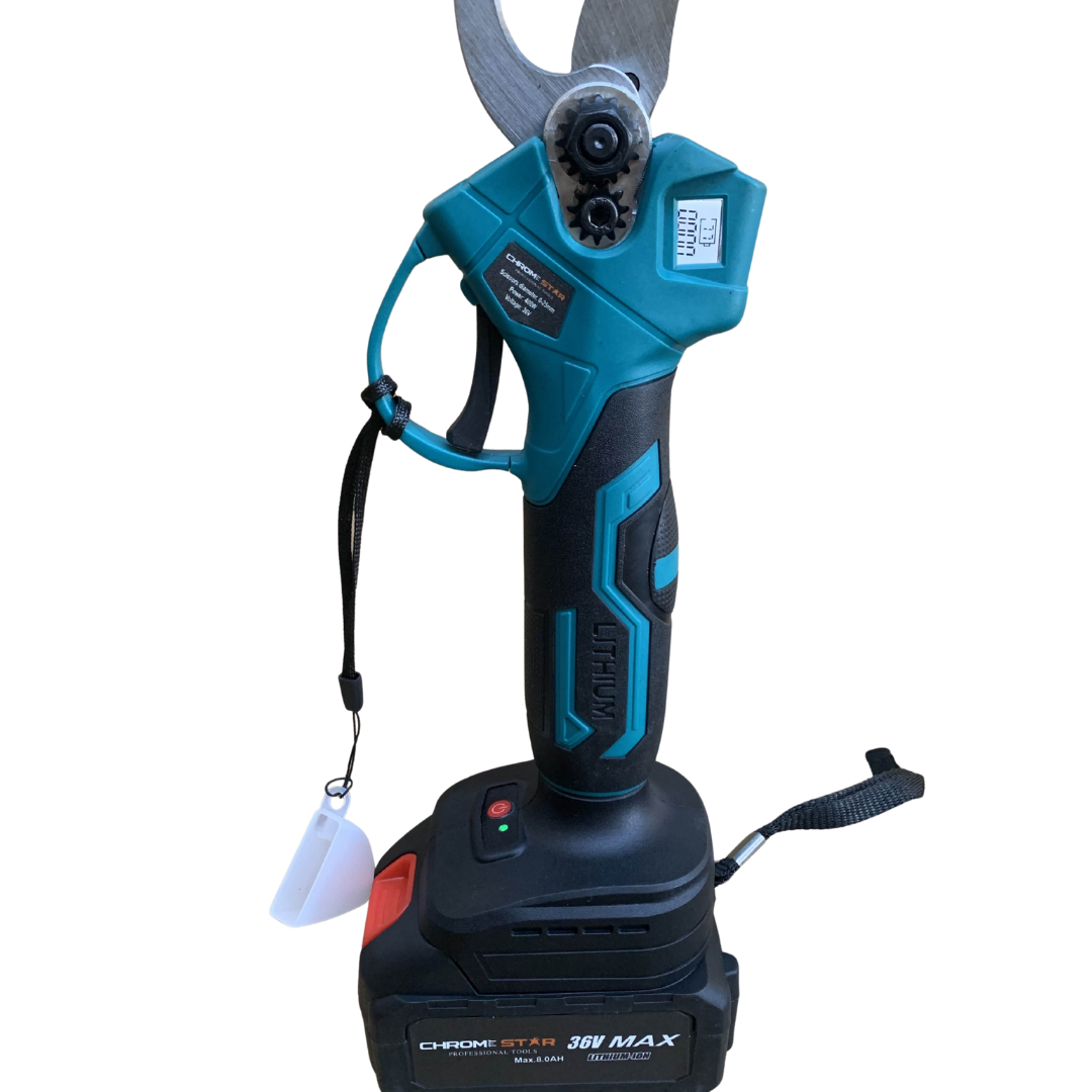 Безчеткова Акумулаторна Лозарска Ножица с 2 батерии и резервен Нож ChromeStar